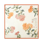 小菊花絲巾-橘 53x53 cm